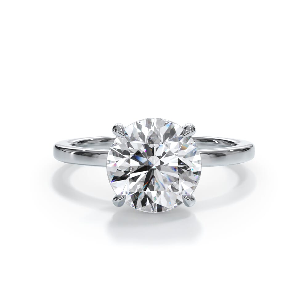 Bellora Hidden Halo 3.00 ct. Round Lab Engagement Ring