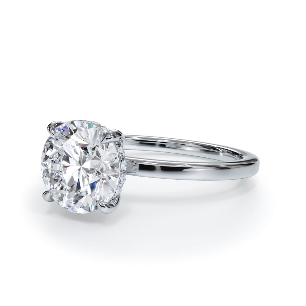 Bellora Hidden Halo 3.00 ct. Round Lab Engagement Ring
