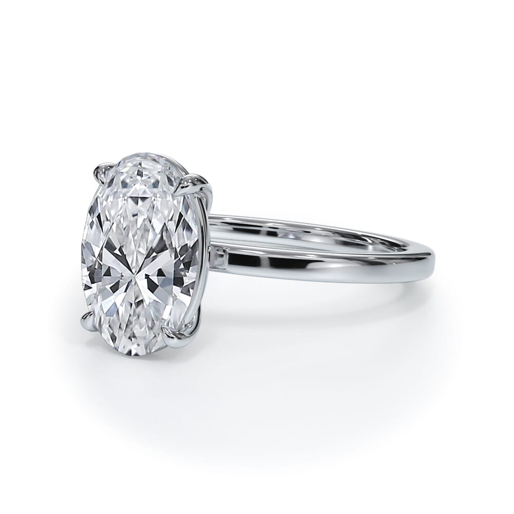 Bellora Solitaire 3.00 ct. Oval Lab Engagement Ring