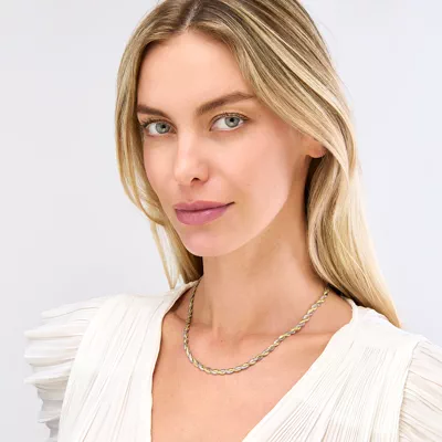 Two-Tone Braided Snake Chain Necklace