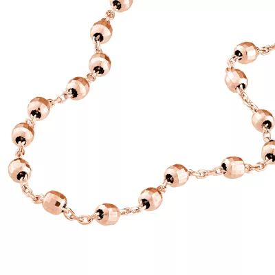 Faceted Bead Station Gold Bracelet