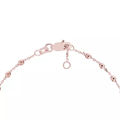 Faceted Bead Station Gold Bracelet