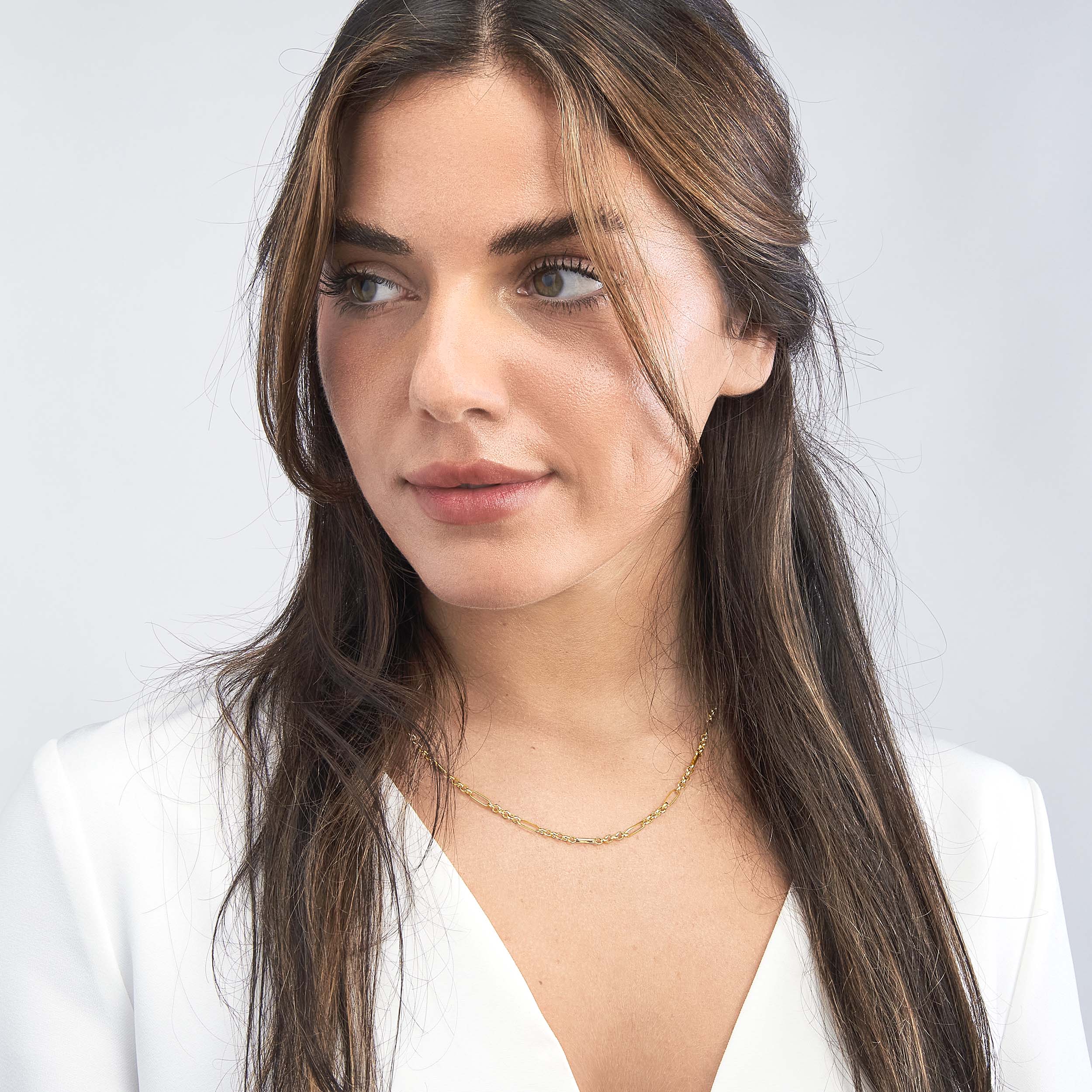 Paperclip Station Chain Necklace (18 in)