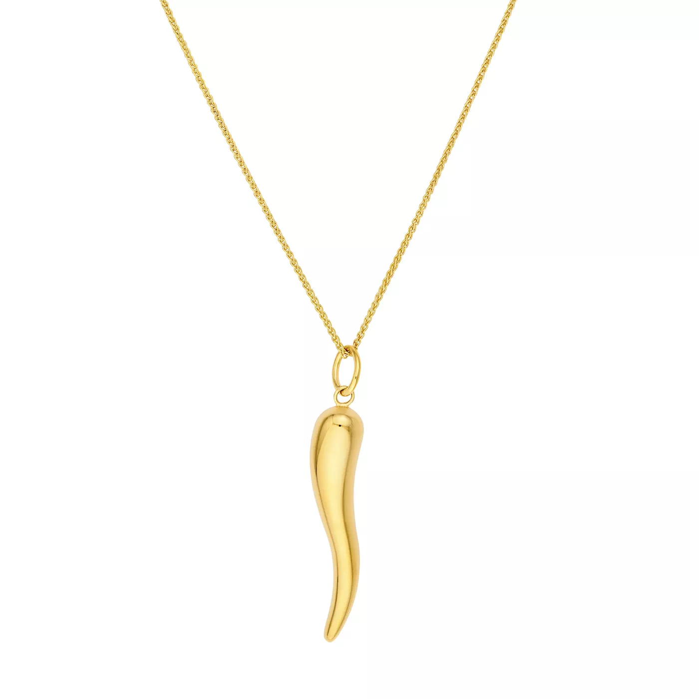 Italian Horn Gold Necklace