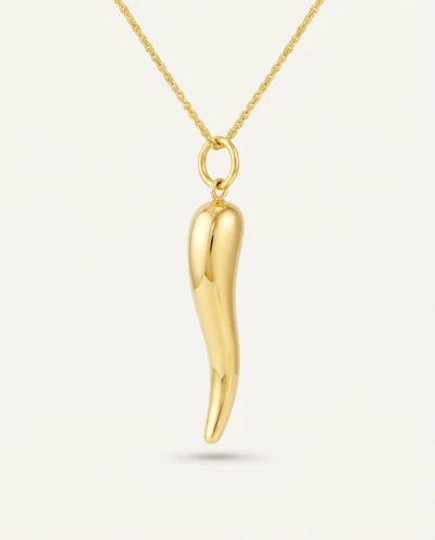Italian Horn Gold Necklace