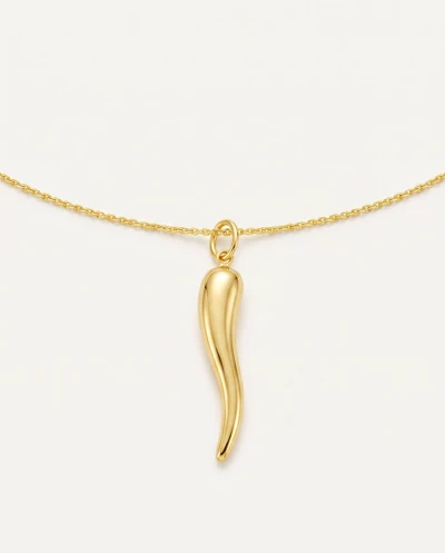 Italian Horn Gold Necklace