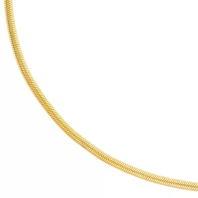 1.7mm Oval Snake Chain Necklace (16 in)