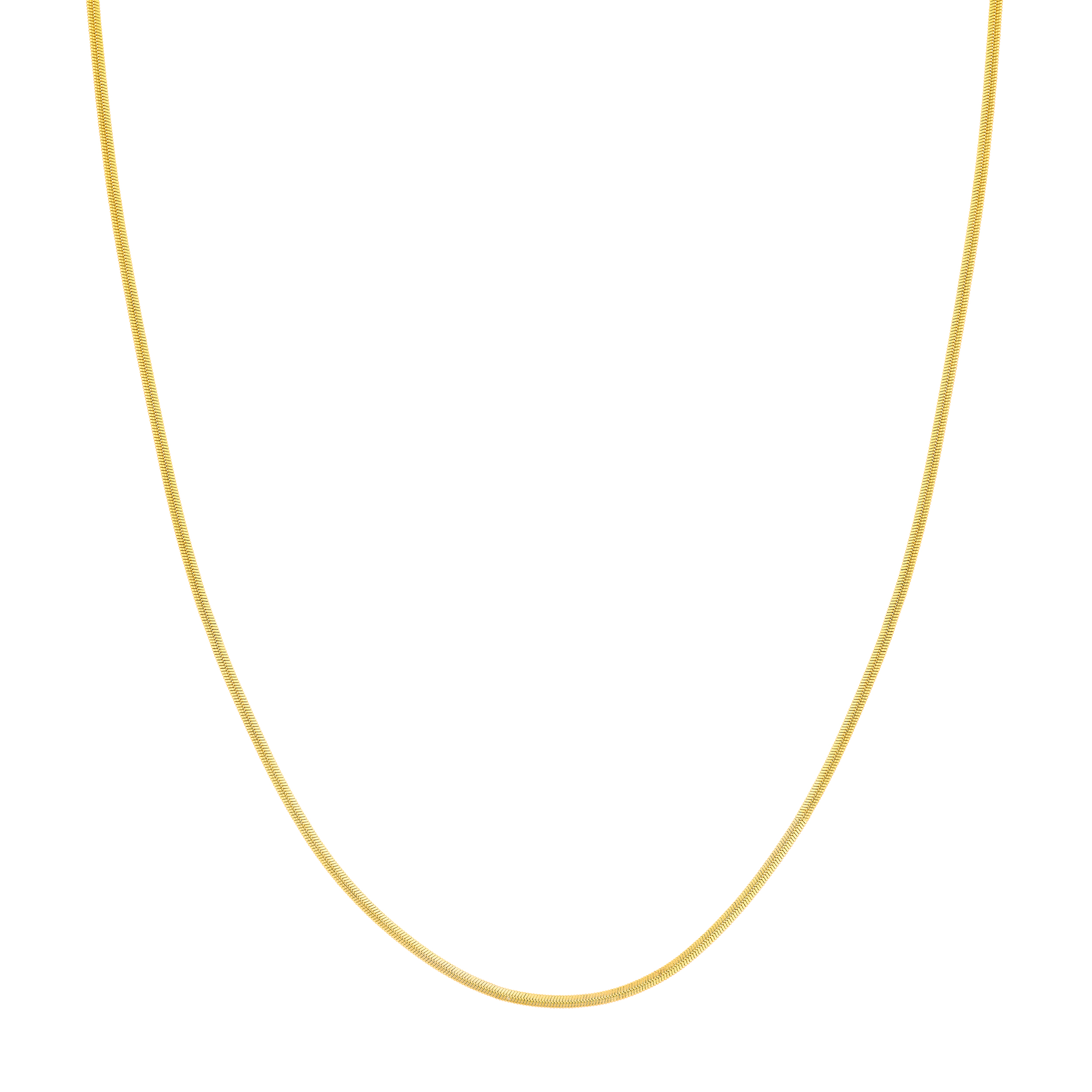 1.7mm Oval Snake Chain Necklace (18 in)