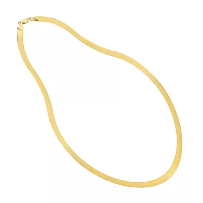 Herringbone Gold Necklace (5.1 mm, 18 inches)
