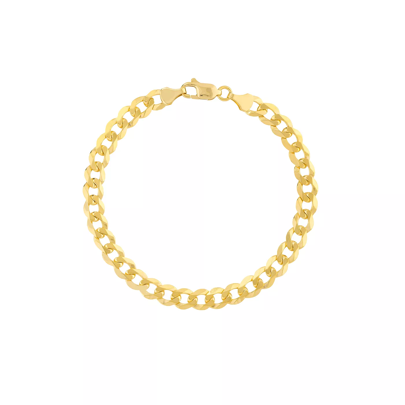 Curb Chain Gold Bracelet (7mm, 8.5 inches)