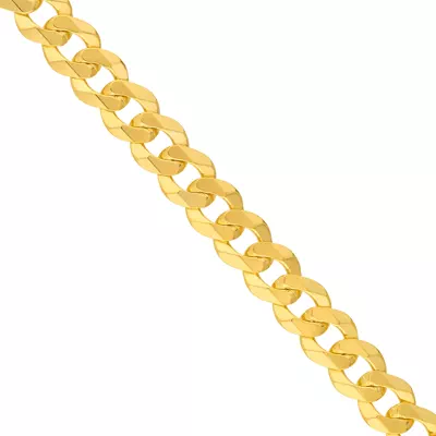 Curb Chain Gold Bracelet (7mm, 8.5 inches)