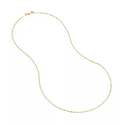 Two-Tone Twisted Link Gold Chain (1.35mm)