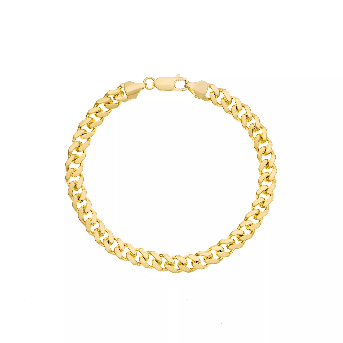 Miami Cuban Chain Gold Bracelet (7.3mm, 8.5 inches)
