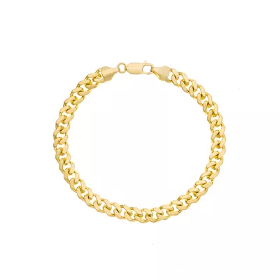 Miami Cuban Chain Gold Bracelet (7.3mm, 8.5 inches)