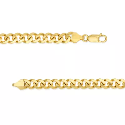 Miami Cuban Chain Gold Bracelet (7.3mm, 8.5 inches)