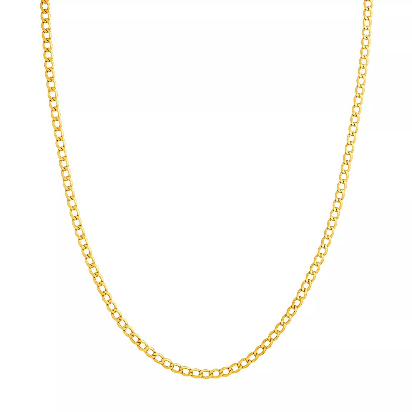 3.4mm Curb Chain Necklace (20 in)