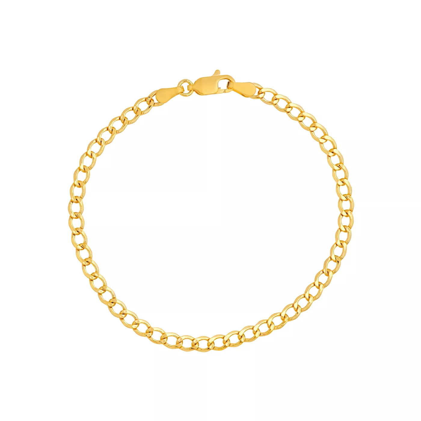 3.4mm Curb Chain Bracelet (7 in)