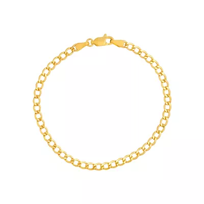 3.4mm Curb Chain Bracelet (7 in)