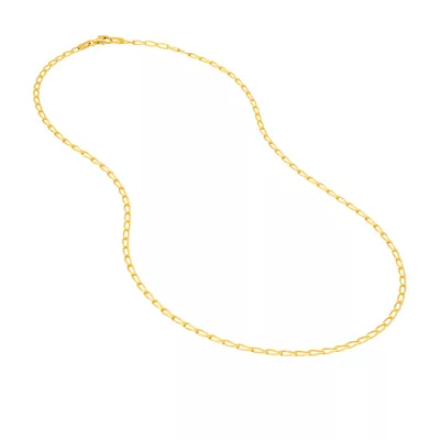 2.25mm Long Link Curb Chain Necklace (22 in)