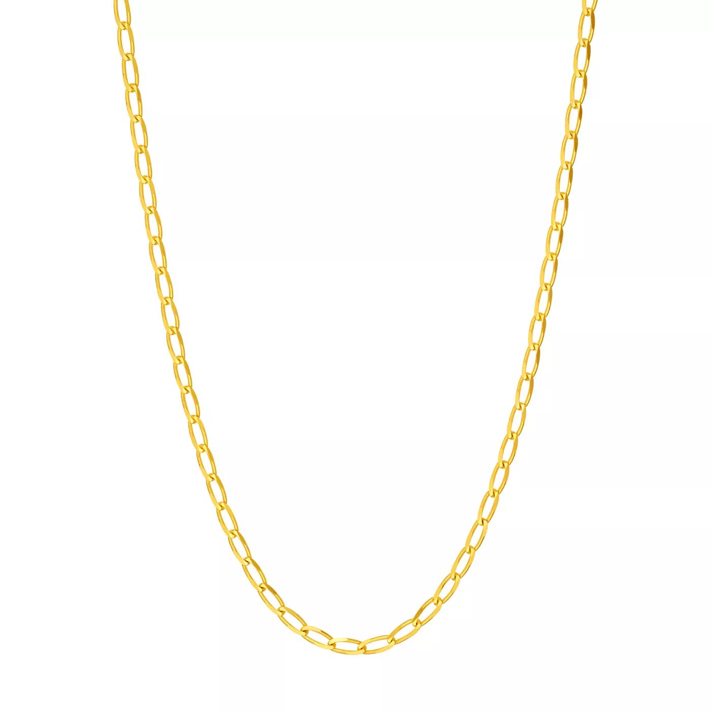 2.25mm Long Link Curb Chain Necklace (24 in)