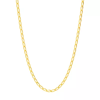 2.25mm Long Link Curb Chain Necklace (24 in)