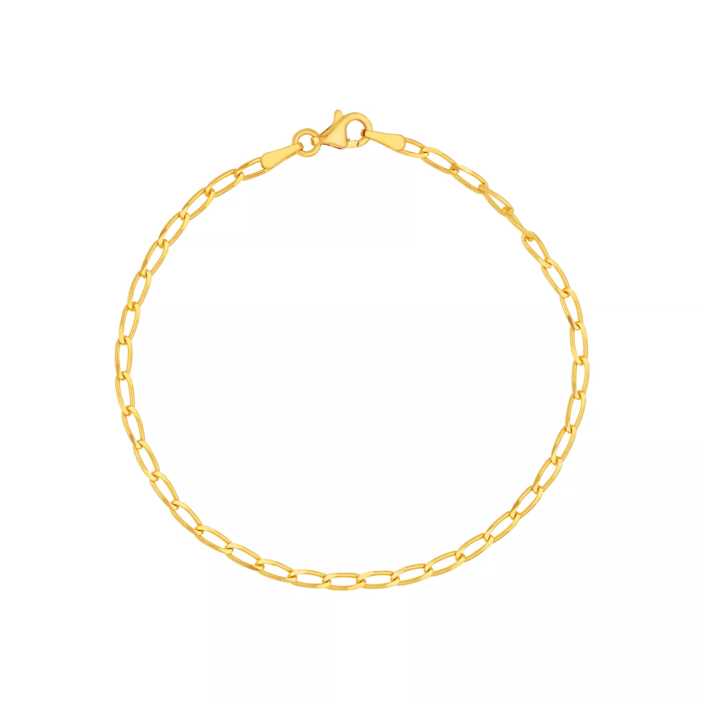 2.25mm Long Link Curb Chain Bracelet (7.25 in)