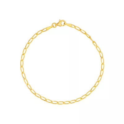 2.25mm Long Link Curb Chain Bracelet (7.25 in)