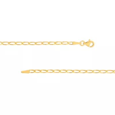 2.25mm Long Link Curb Chain Bracelet (7.25 in)