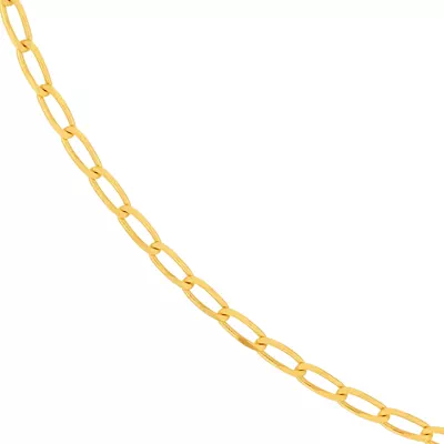 3mm Long Link Curb Chain Necklace (24 in)