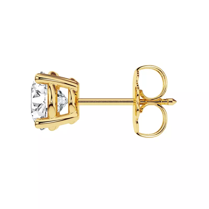 14K Yellow Gold Diamond Stud Earrings (1 ct tw)