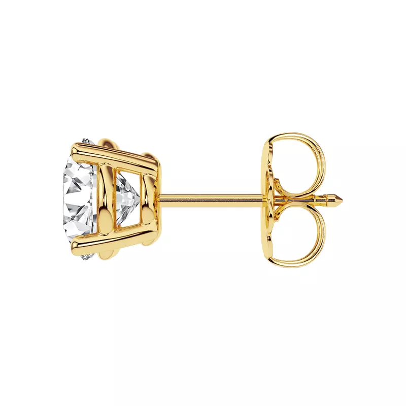 14K Yellow Gold Diamond Stud Earrings (1 1/2 ct tw)