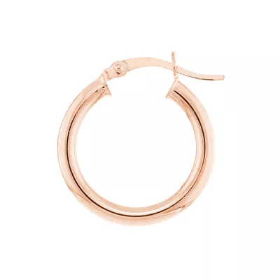 Slim Tubular Gold Hoop Earrings (20 mm)