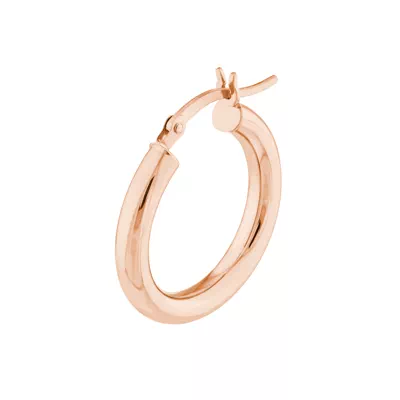 Slim Tubular Gold Hoop Earrings (20 mm)