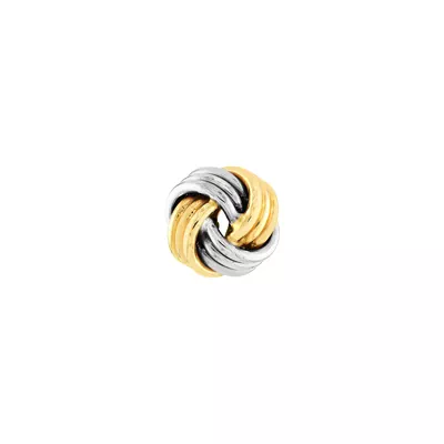 Interwoven Two-Tone Gold Stud Earrings