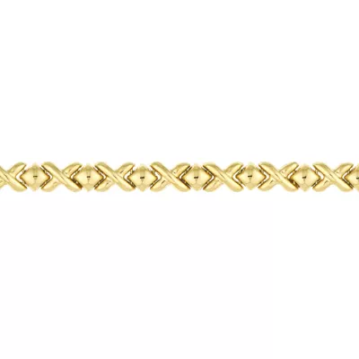 Sculpted XO Link Gold Bracelet