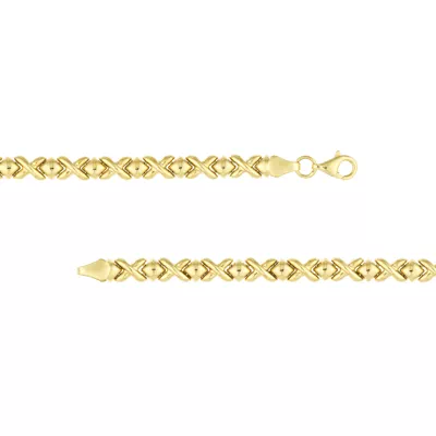 Sculpted XO Link Gold Bracelet