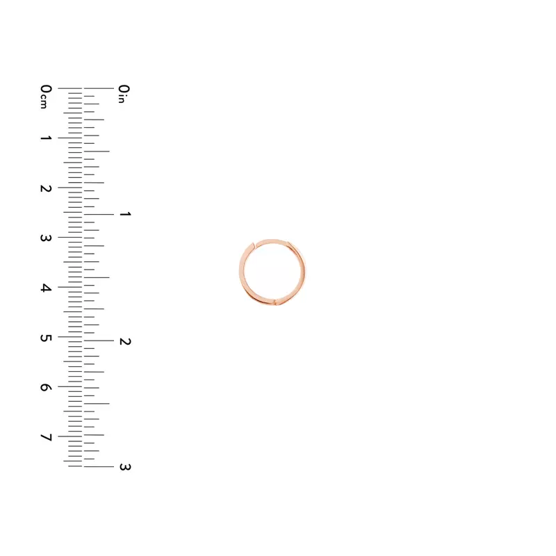 14K Rose Gold Square Wire Hoop Earrings