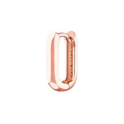 Bold Rectangular Gold Huggie Earrings