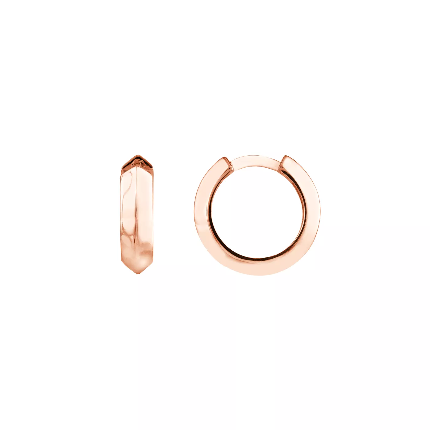 Knife-Edge Gold Huggie Earrings