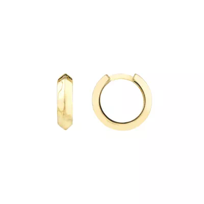 Knife-Edge Gold Huggie Earrings