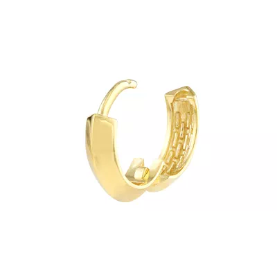 Knife-Edge Gold Huggie Earrings