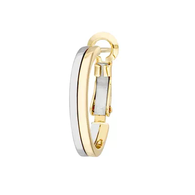 Two-Tone Gold Hoop Earrings (18 mm)