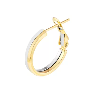 Two-Tone Gold Hoop Earrings (18 mm)