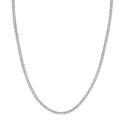 Diamond-Cut Bead Necklace (20 in)