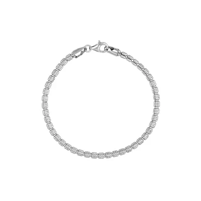 Diamond-Cut Bead Bracelet (8 in)