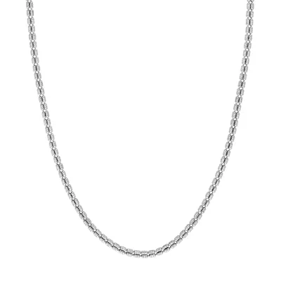Double Row Diamond-Cut Bead Necklace (24 in)