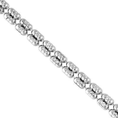Double Row Diamond-Cut Bead Bracelet (8 in)