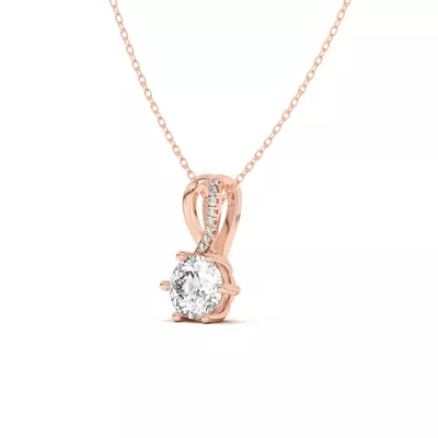 Amadea Split Bale Pavé Lab Diamond Necklace (1 ct. tw.)