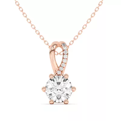 Amadea Split Bale Pavé Lab Diamond Necklace (2 ct. tw.)