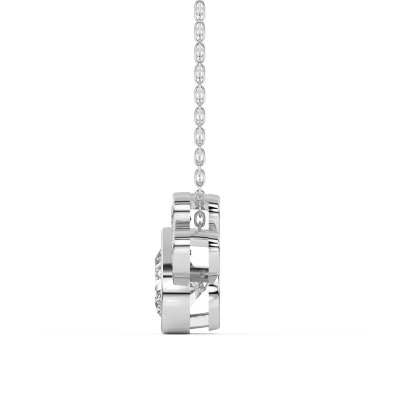 14K White Gold Bella Paw Lab Pendant (2 ct. tw.)
